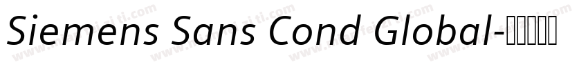 Siemens Sans Cond Global字体转换